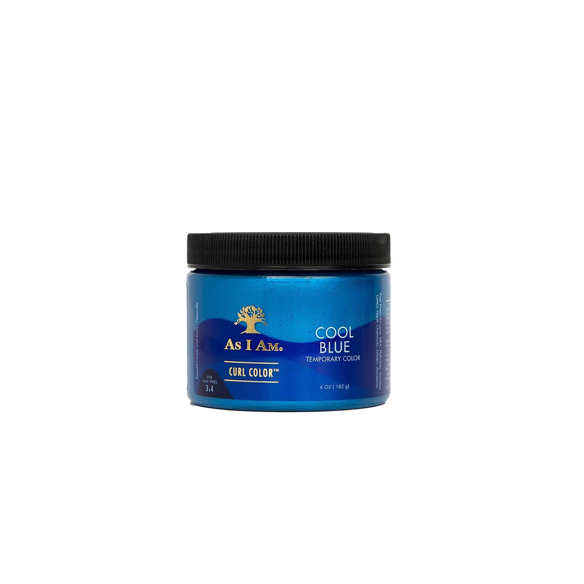 As I Am Curl Color Temporary Color Gel i nuancen Cool Blue. En flot, kølig blå gel til midlertidig farvning af krøller.
