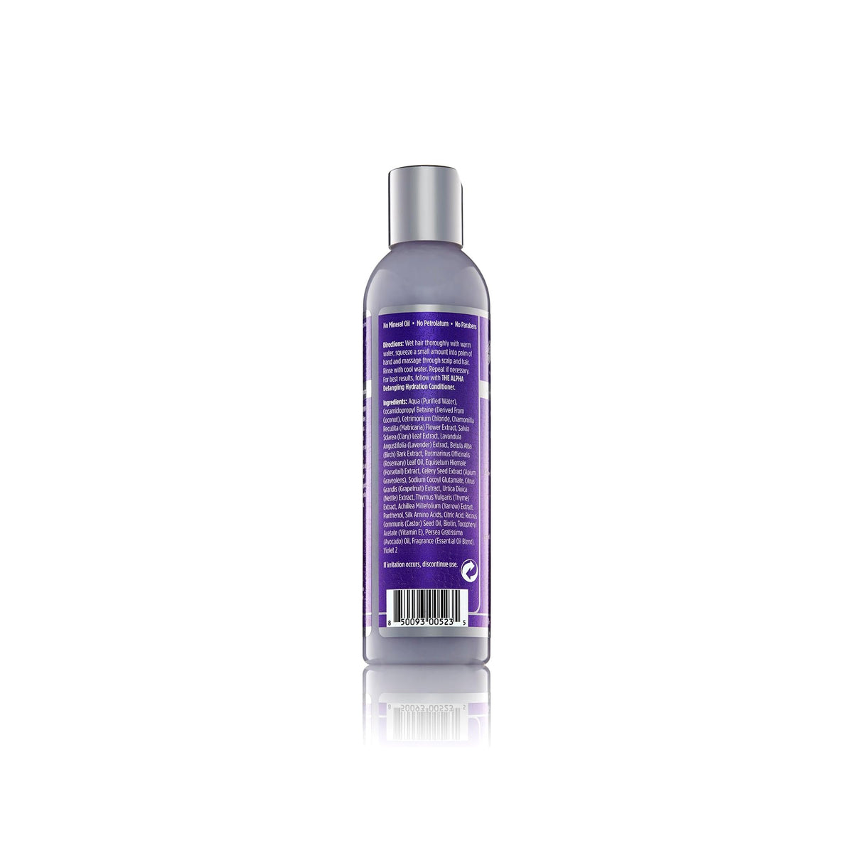 The Mane Choice The Alpha shampoo (236 ml) - Bagside med ingredienser.